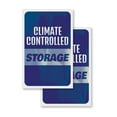 thumbnail image 4 of Climate Controlled Storage  24" x 36" Double Sided A-Frame Sidewalk Sign, Includes 2 Installed Vinyl Decals | Foldable Portable White Signicade Sandwich Board Signs, 4 of 5