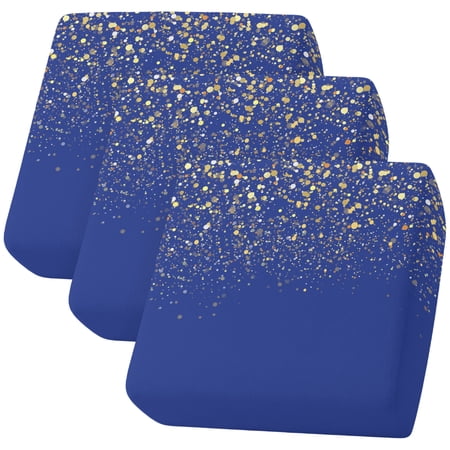 Couch Cushion Covers Blue Sofa Cushion Cover Stretch Seat Covers Shiny Sparkles Celebration Sofa Slipcovers Soft Furniture Protector for Sectional Sofas Living Room Small-3 Pieces