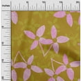 thumbnail image 2 of oneOone Silk Tabby Dark Mustard Fabric Asian Block Floral Diy Clothing Quilting Fabric Print Fabric By Yard 42 Inch Wide, 2 of 4