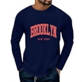 thumbnail image 1 of Playeras Interiores Para Hombre, Camisetas Gráficas Para Hombre, Camisetas Con Estampado De Letras, Camisetas De Otoño, Camisetas Casuales Holgadas De Manga Larga Vintage, Ropa, 1 of 4