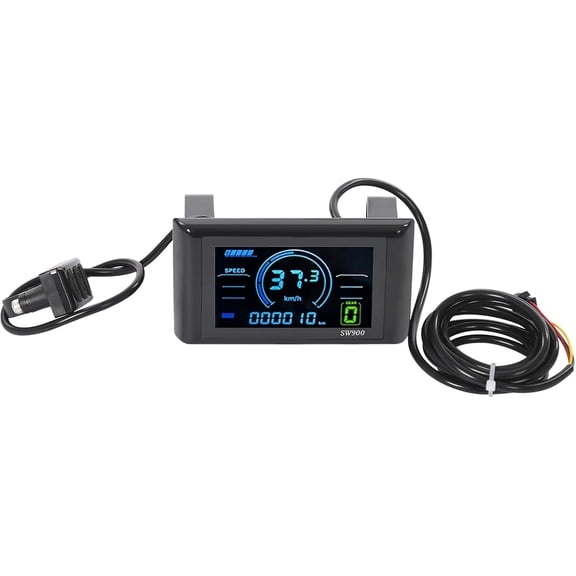 36-72V E-Bike Display LCD Display Screen E Bike Screen for Show The Battery-Level, Speed, Total Mileage, Gear, 3.9x2.3" Electric Bicycle Screen Black