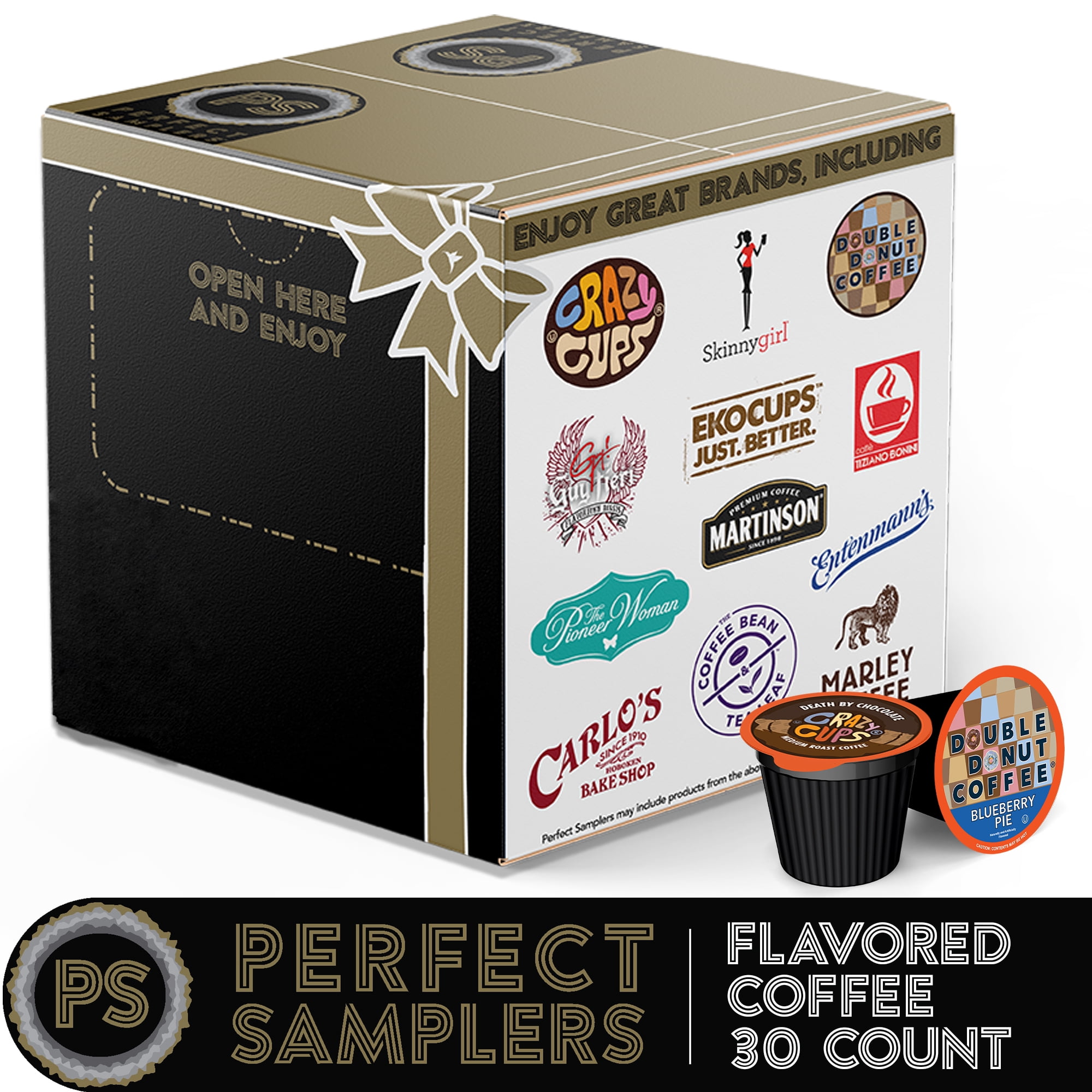 Perfect Samplers Flavored Coffee Pods Variety Pack, 30 Count for Keurig K Cup Brewers