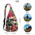 thumbnail image 3 of Waterproof Hiking Sling Backpack for Women – Lightweight Floral Crossbody Chest Bag with Adjustable Strap, Botanical Wildflower Travel Backpack for Outdoor & Everyday Use, 3 of 4