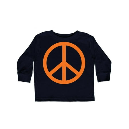 

Inktastic Funky Orange Peace Sign Gift Toddler Boy or Toddler Girl Long Sleeve T-Shirt