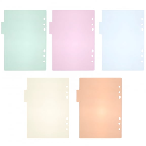 CCOCC Colorful A5 Dividers for 6 Ring Binder - 10 Pack
