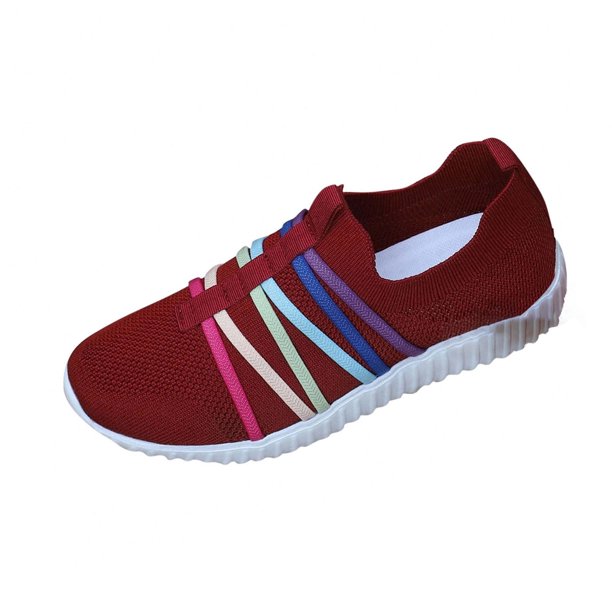 Zapatillas deportivas de mujer, de malla de color liso, transpirables, cómodas, informales y ligeras, para correr