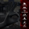 thumbnail image 3 of Guantes Jointown de nitrilo negro, 10 mil, alta resistencia, talla grande, 100 piezas, 3 of 6