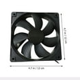 thumbnail image 2 of HEANUJJ fans for pc Computer Fan Black for Heat Management 1Pack, 2 of 8