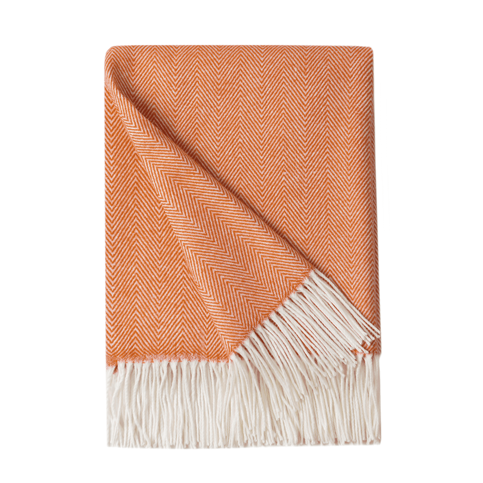 Bourina Herringbone Orange Throw Blanket for Couch, Suitable for Adult, Soft and Lightweight, 50"x 60"