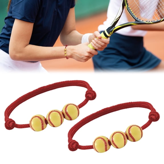 YYKihy Softball Bracelet Party Yellow Softball Beads Friendship Bracelet Adjustable Beaded Bracelet Softball Gifts Girls Boys Teen Sports Birthday Party Softball Gifts Team