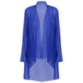thumbnail image 1 of Alvivi Cardigans Kimono pour Femmes en Mousseline Transparente, Cache-Maillots Décontractés Amples à devant Ouvert, Boléro, Vêtement d'Extérieur, Bleu Royal, TG, 1 of 7