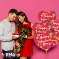 thumbnail image 2 of PMU Valentine’s Day Heart Shaped Textured Hearts 18 Inch Mylar-Foil Balloon Valentine's Day, Proposal, Special Events, Photo Props Party Decoration and Accessories (1/Pkg) Pkg/1, 2 of 9