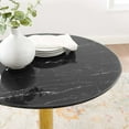 thumbnail image 2 of Verne 28" Artificial Marble Dining Table, 2 of 6