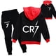 thumbnail image 1 of Cristiano Ronaldo Cr7 Cosplay Costumes Kids Football Idol Zipper Hoodies Pants Girls Children High Quality Cotton Clothing Sets, 1 of 2