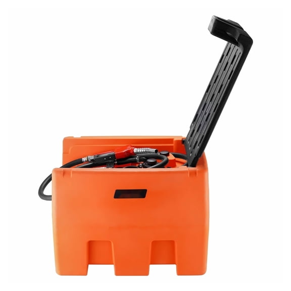 48 Gal Diesel Tank Portable Fuel Tank with 12V Pump - Heavy Duty Polyethylene Construction for Trucks, Tractors, Ships & Construction