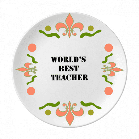 

Respectable Best Teacher Master Flower Ceramics Plate Tableware Dinner Dish