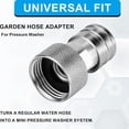 thumbnail image 4 of Garden Hose to Power Washer Adapter - 3/4" GHT to 1/4" Quick Connect Stainless Steel for Foam Cannon & Car Wash Sprayer, 4 of 10
