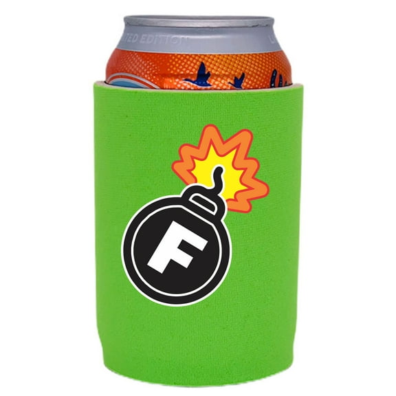 F Bomb Full Bottom Can Coolie (Neon Green)