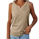 thumbnail image 1 of Camisetas informales sin mangas con bolsillo y cuello en V de Color liso para mujer de verano Fridja gh7365, 1 of 9