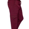 thumbnail image 4 of M&M SCRUBS Men's Scrub Set – Stretch V-Neck Multi-Pocket Mens Medical Uniform Scrubs Top & Cargo Pants (Burgundy, Large), 4 of 7