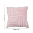 thumbnail image 3 of Housse de Coussin à Rayures Unies Assemblée, Polyester Doux, Housse de Coussin Rectangulaire, Déco Maison, Rose, JKODE, 3 of 6