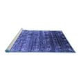 thumbnail image 2 of Ahgly Company Machine Washable Indoor Round Oriental Blue Industrial Area Rugs, 5' Round, 2 of 4