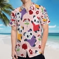 thumbnail image 5 of High Quality Hawaiian Shirts for Men Short Sleeve Aloha Beach Shirt Floral Summer Casual Button Down Shirts Blouses 4623P7, 5 of 7