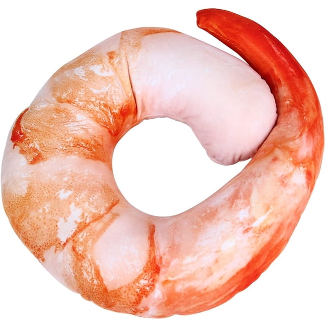 Latinaric 1 pieza creativa en forma de U cuello camarón almohada accesorios para dormir carne de camarón Zhivalor LN-2282