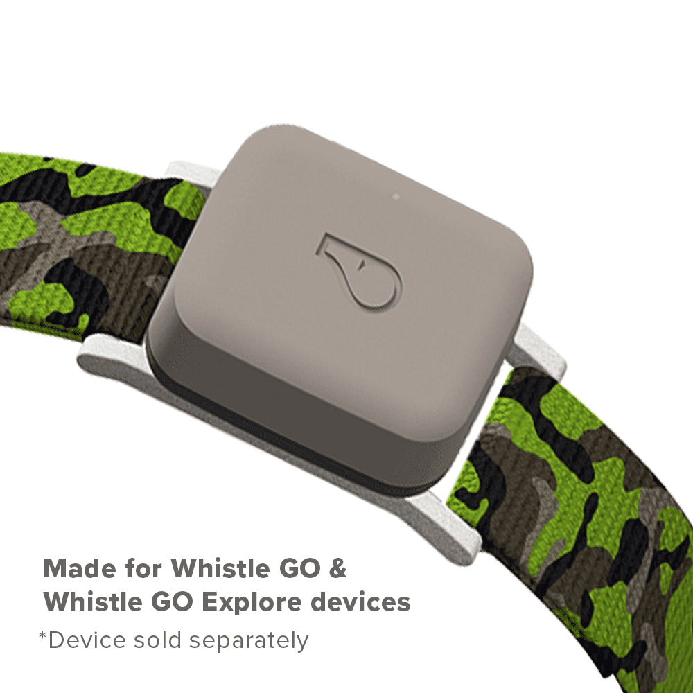 Whistle Large Twist & Go Dog Tracking Collar Compatible With Whistle GO Explore Dog GPS Tracker Device, Camo
