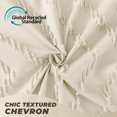 thumbnail image 2 of Cortina TURKIO Beige Boho 183x183 cm Chevron Acolchada, 2 of 9