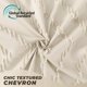 thumbnail image 2 of Cortina TURKIO Beige Boho 183x183 cm Chevron Acolchada, 2 of 9