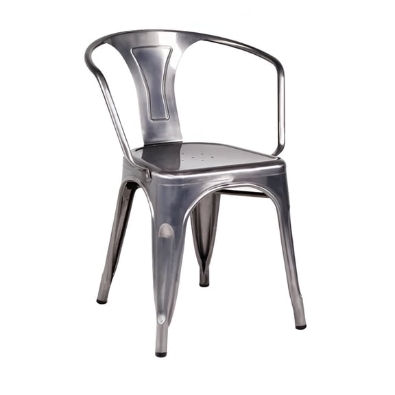 Tolix Chair with Arms Gunmetal