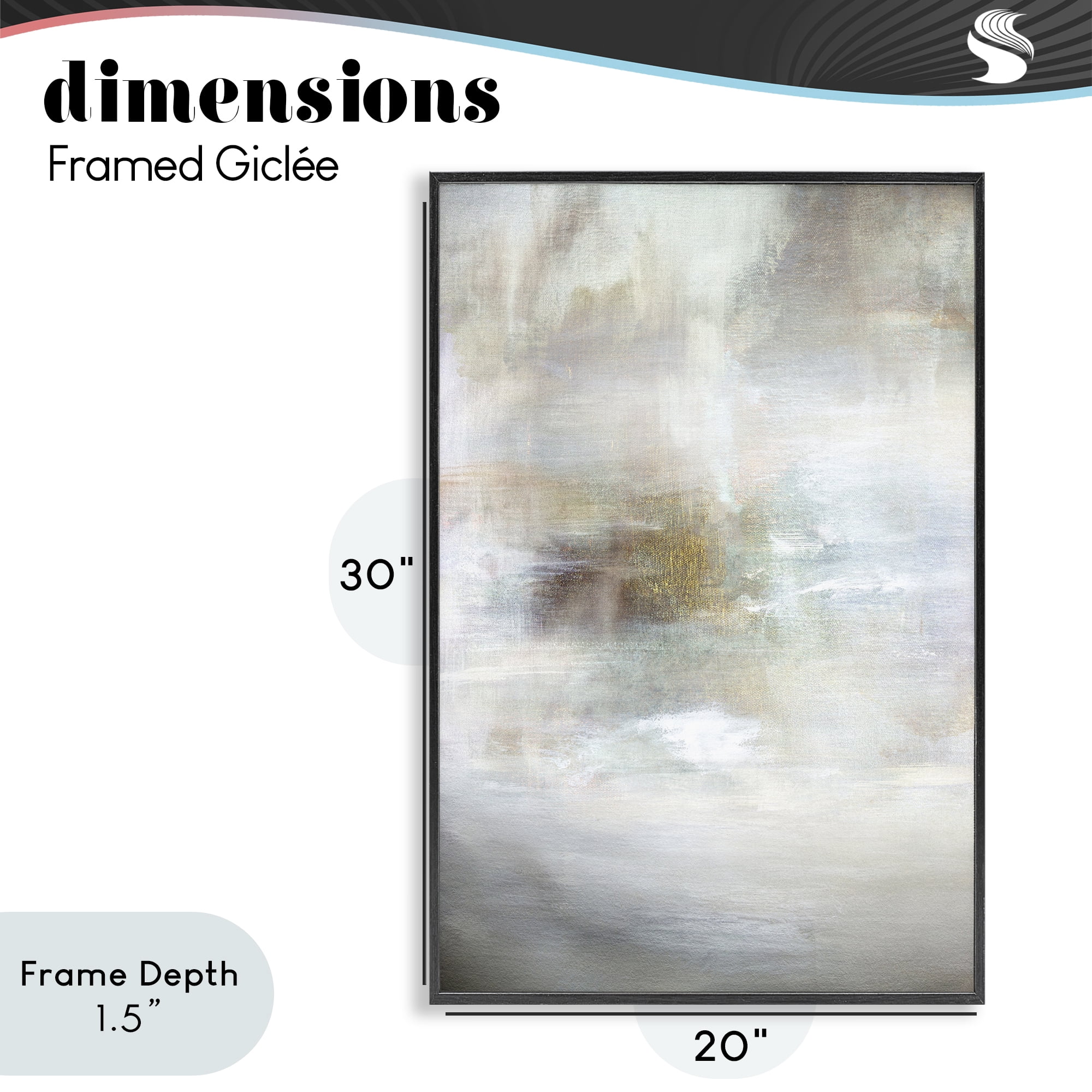 Stupell Industries Soft Haze of Subtle Light Black Framed Giclee Art, design by Hope Bainbridge