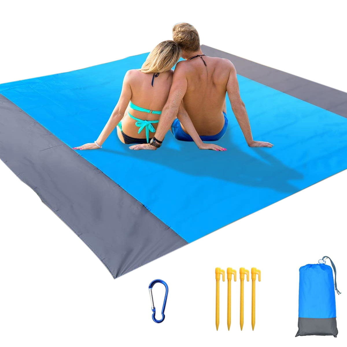 Beach Blanket Picnic Blanket Extra Large 210 x 200cm Waterproof Sand proof Mat 