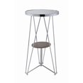 thumbnail image 2 of ACME Jarvis Bar Table in Mirror in Gray Oak & Chrome, 2 of 2