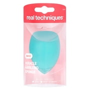Real Techniques Miracle Airblend Sponge, Makeup Blending Sponge for Liquids & Creams, Blue, 1 Count