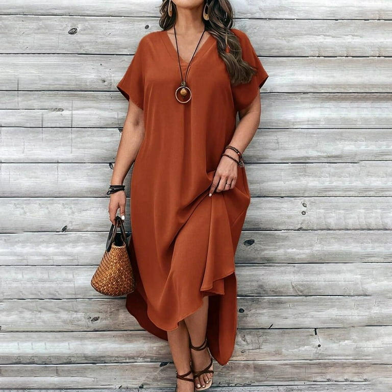 wedding guest dress loose fit Tea-Length Wedding-Guest Slip Dress