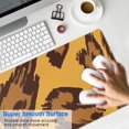 thumbnail image 4 of Long Mouse Pads for Desk,Yellow and Brown Of Leopard Print Desk Mats on Top Of Desks, Desk Mouse Pad Extra Large with 3mm Non-Slip Base and Stitched Edge for Gaming,Office,Work,Home 31.5"x11.8", 4 of 6