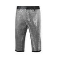 thumbnail image 2 of Shorts for Men Straight Leg Summer Sequin Slim Pocket Shorts Gray XL, 2 of 4