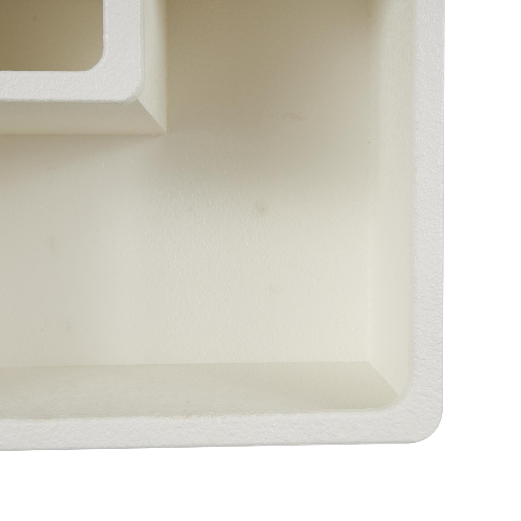DecMode 16" x 8" 5-Tier Cream Geometric Wall Shelf with Rounded Block Shapes