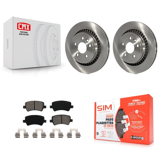 Transit Auto Rear Disc Brake Rotors and Semi-Metallic Pads Kit for Car 2010-2017 Volvo XC60 K8S-101926