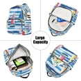 thumbnail image 5 of FORMRS Mini Backpack Purse for Women Quilted Travel Daypack Casual Shoulder Bag, Green Sailboats, 5 of 7