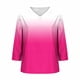 thumbnail image 4 of Xuyuer Women's Holiday Floral Print V-Neck 3/4 Sleeve Casual Loose Shirt, 4 of 5
