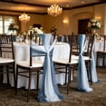 thumbnail image 4 of AUNVITO Chair Back Sash Drape Wedding Banquet Decor, 2-Piece Two-Tone Color Organza Bow Sash for Hotel Ceremony Reception Decoration, 1 Set, 4 of 5