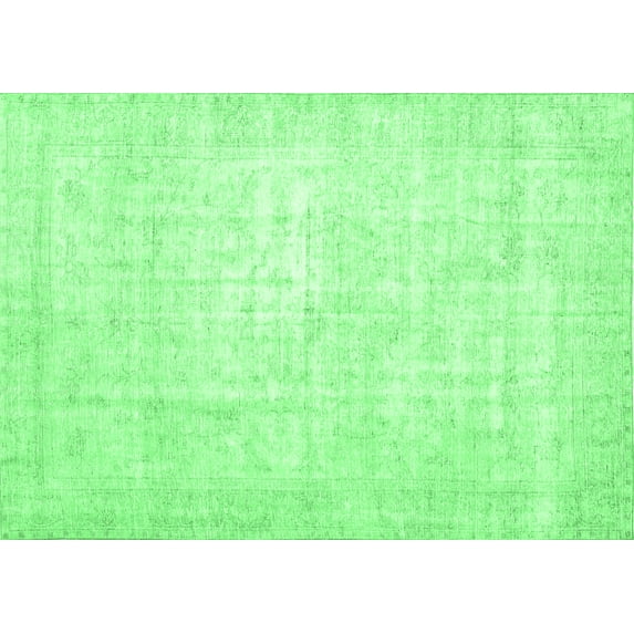 Ahgly Company Indoor Rectangle Persian Emerald Green Traditional Area Rugs, 4' x 6'
