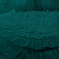 thumbnail image 3 of D.N.G. BEDDINGS 5 Piece 100% Egyptian Cotton Circle Ruffle Comforter Set, 550 GSM Filled Microfiber - King/Cal-King Size, Teal Color - 800 Thread Count, 3 of 5