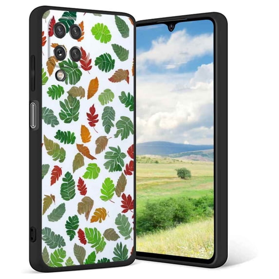 Compatible with Samsung Galaxy A42 Phone Case, Leaves-164 Case Men Women, Flexible Silicone Shockproof Case for Samsung Galaxy A42