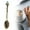 G, variant on Crystal Topped Demitasse Spoons, Vintage Carved Espresso Spoons Set, 4.33" Mini Coffee Spoons for Tea, Coffee & Dessert, Retro Metal Tea Spoon with Crystal Handles, Coffee Scoop, White