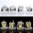 thumbnail image 2 of Christmas Scene Village Town Winter Snow Village LED Light Decoration Gift Holiday Desktop Decoration A, 2 of 5