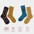 thumbnail image 7 of Cosyfeel Crew Socks for Women 4-Pack Soft Cozy Cotton Women's Cotton Eco-Friendly Cute Patterns Multicolor Women Sock (Flowers, 6-9 US), 7 of 7